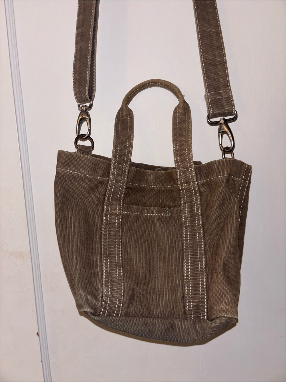 Lou & Grey Brown Canvas Crossbody Tote